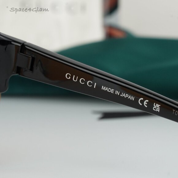 BRAND NEW Gucci GG1645S 005 Black Orange Unisex Mask Sunglasses GG 1645S - Picture 7 of 14